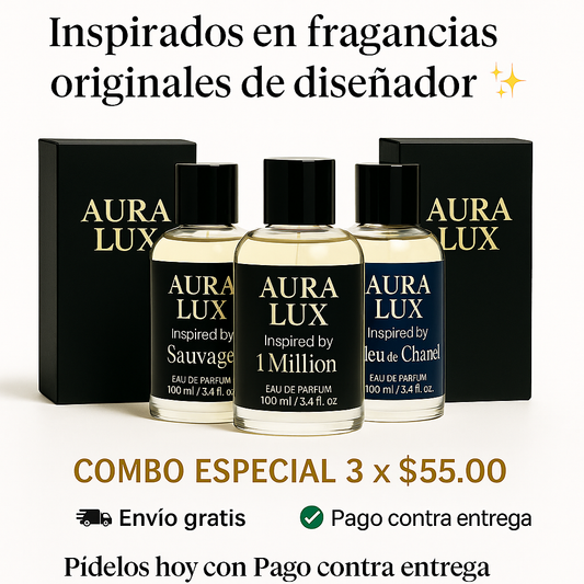 AURA LUX | 100ml – Inspirado en SauvageDior-1 Million-Blue de Chanel